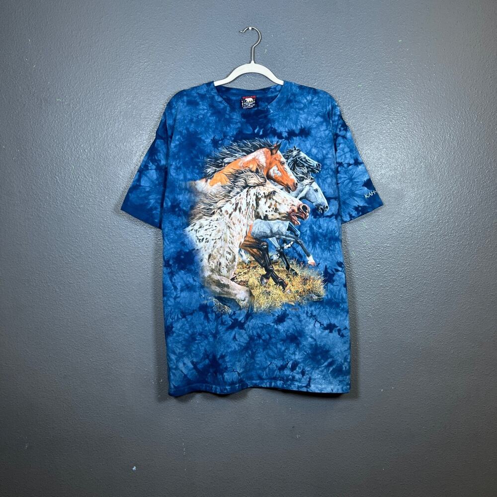 Polar XL men’s graphics USA blue horse print t-shirt vintage ‘90s tee